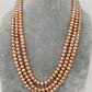 Three line Real Button Pearls Mala