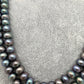 Two line Real Semi Round Pearls Mala