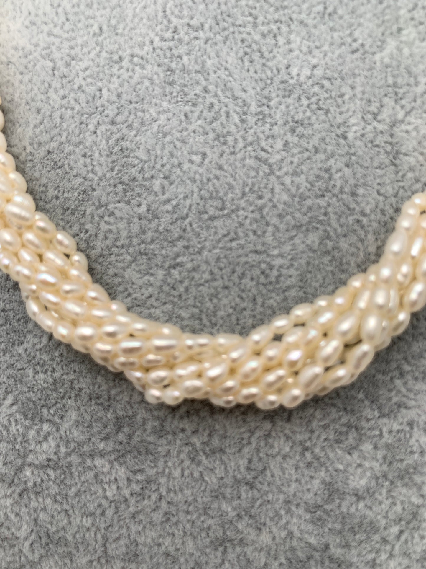 Nine line Real Rice Pearls Twisted Mala