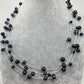 Five line Real Button Pearls Necklace