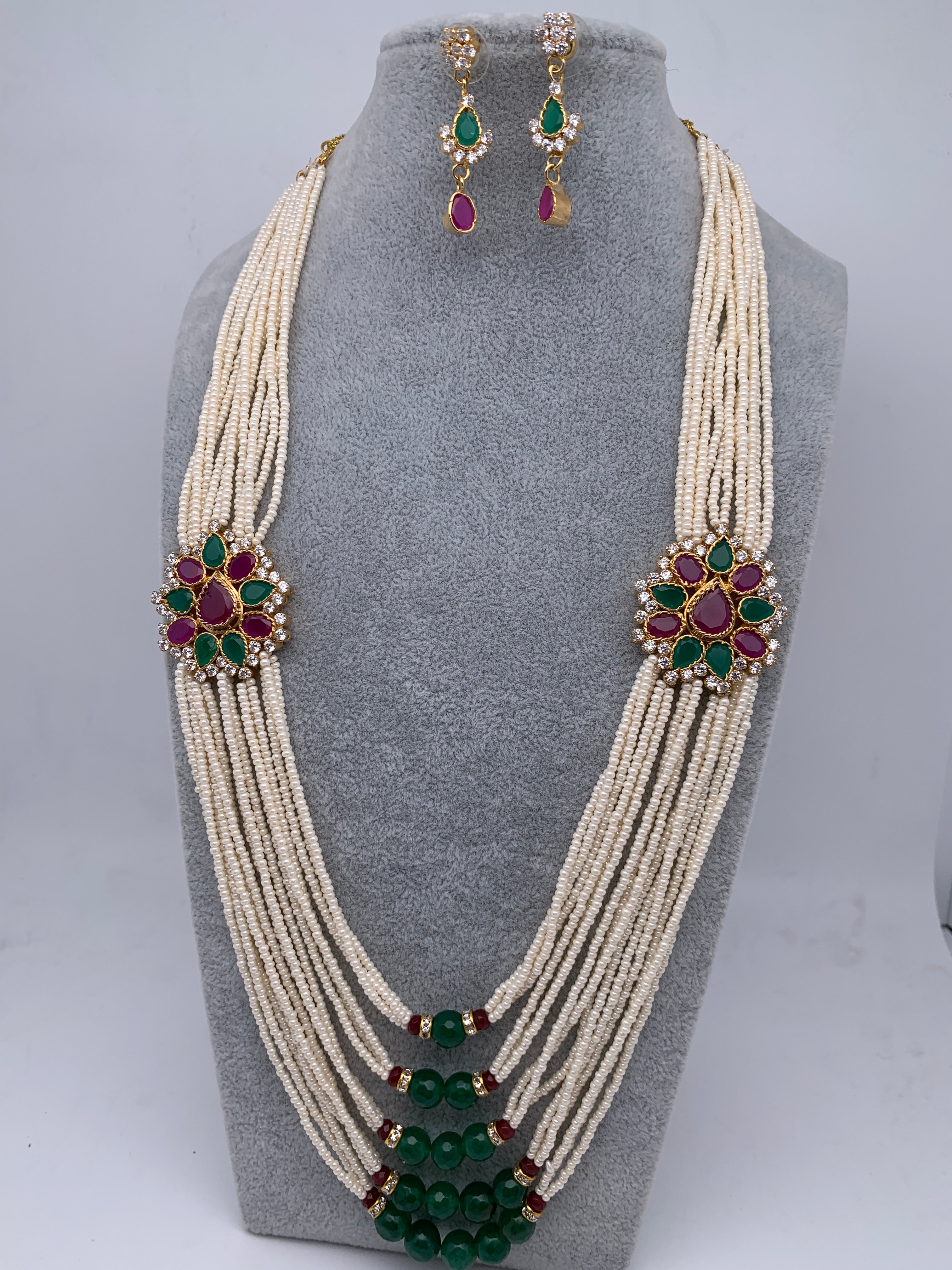Black Rhodium Pearl Beaded Necklace – Sanvi Jewels