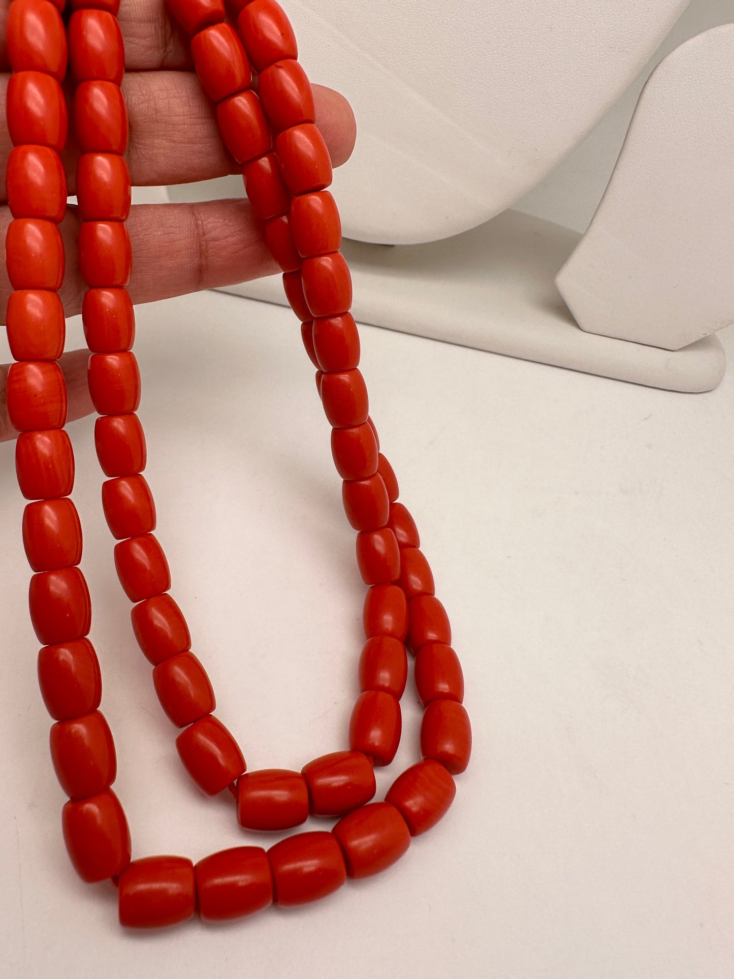 Real Coral 2 Strands Mala Necklace