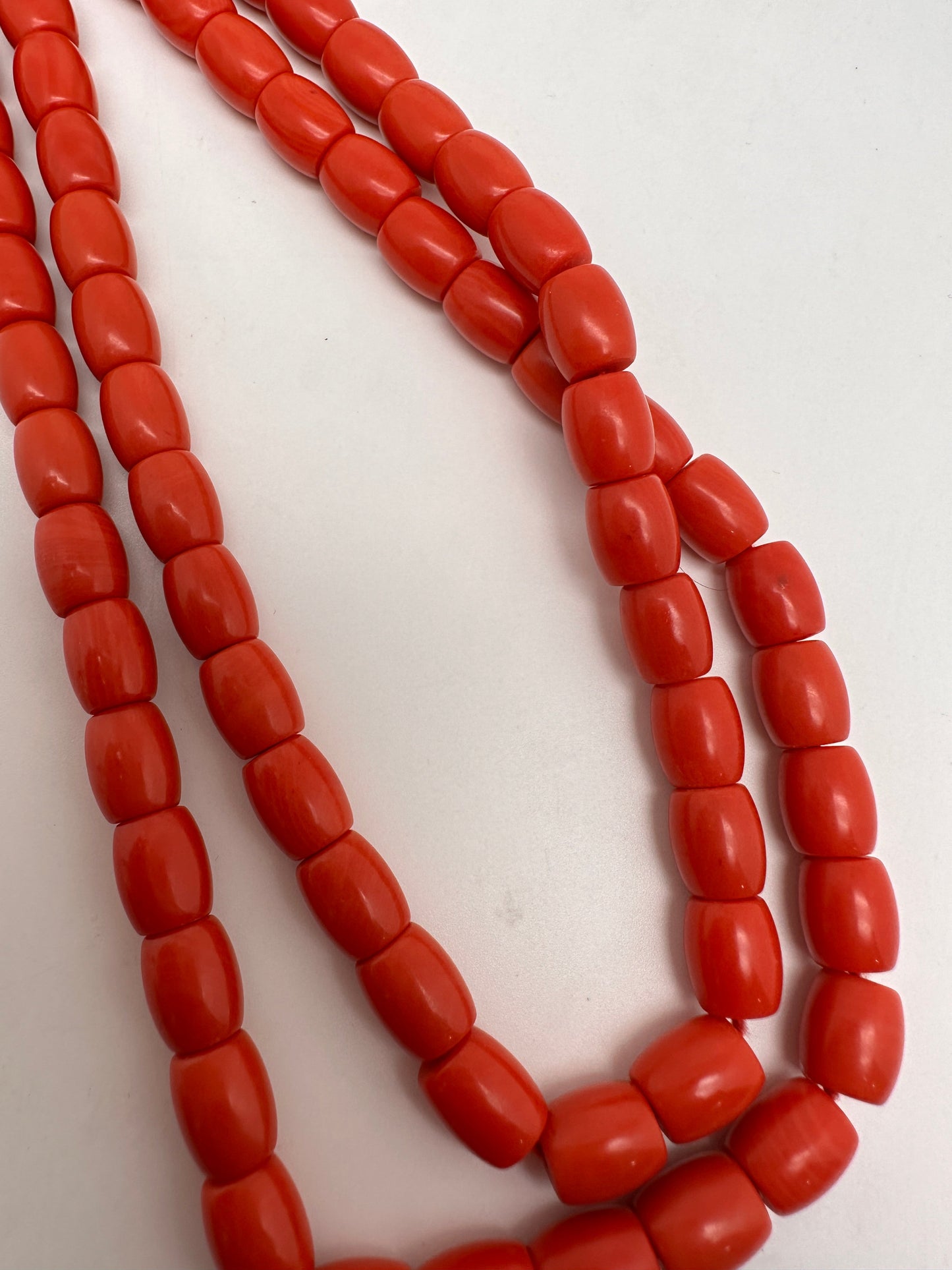 Real Coral 2 Strands Mala Necklace