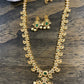 Mango Pattern CZ and Green Stone Necklace