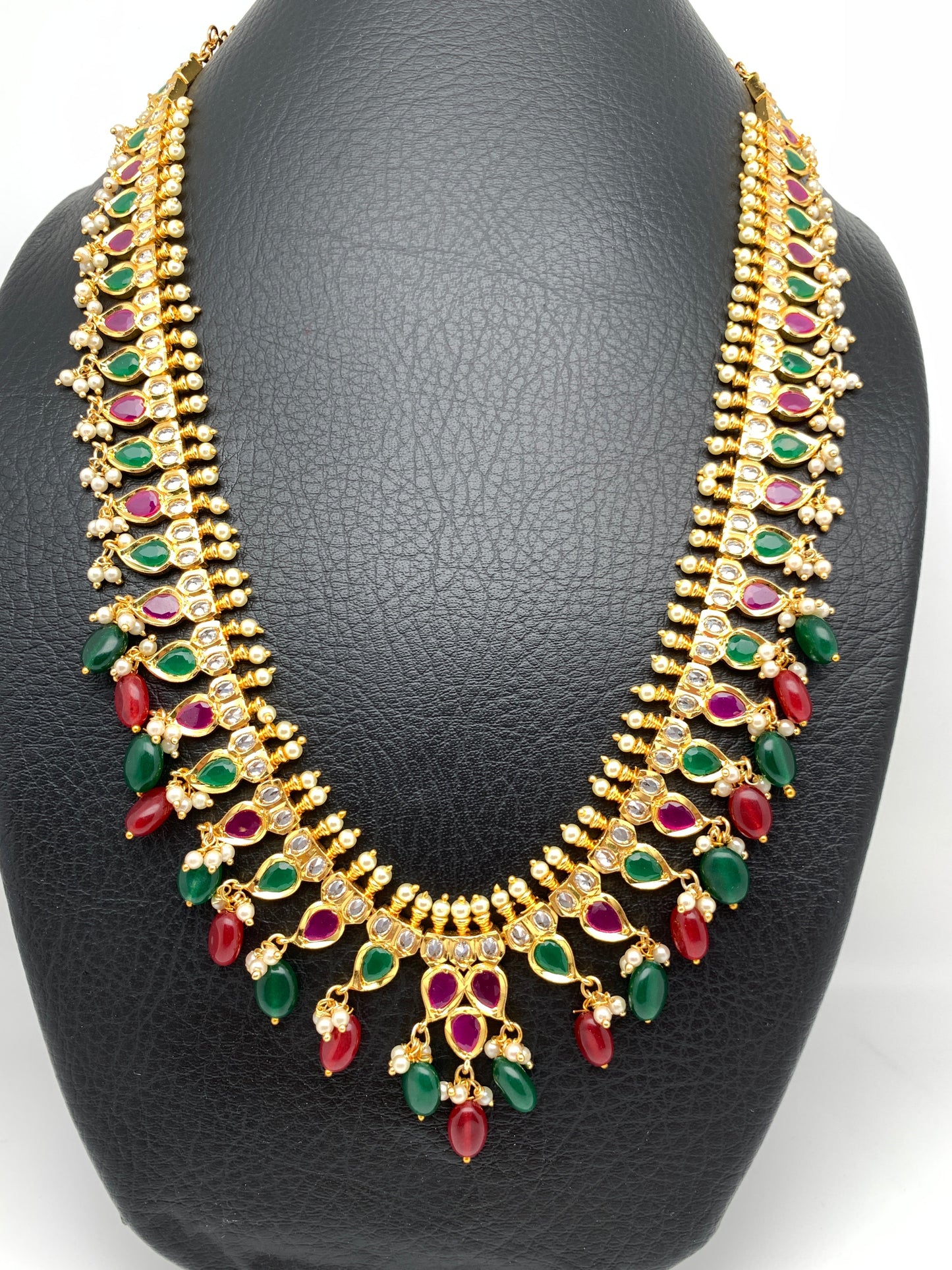 Multi Color Stones Long Necklace