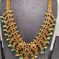 CZ Multi Stone Green beads Long Necklace