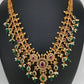 CZ Multi Stone Green beads Long Necklace