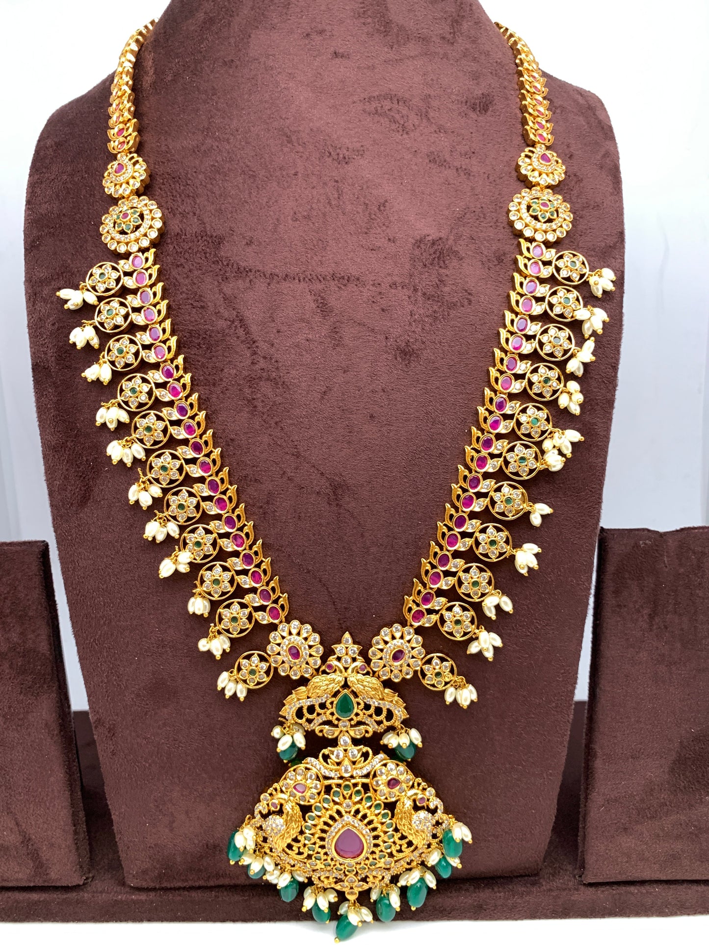 Multi Stone Botu Mala Long Necklace