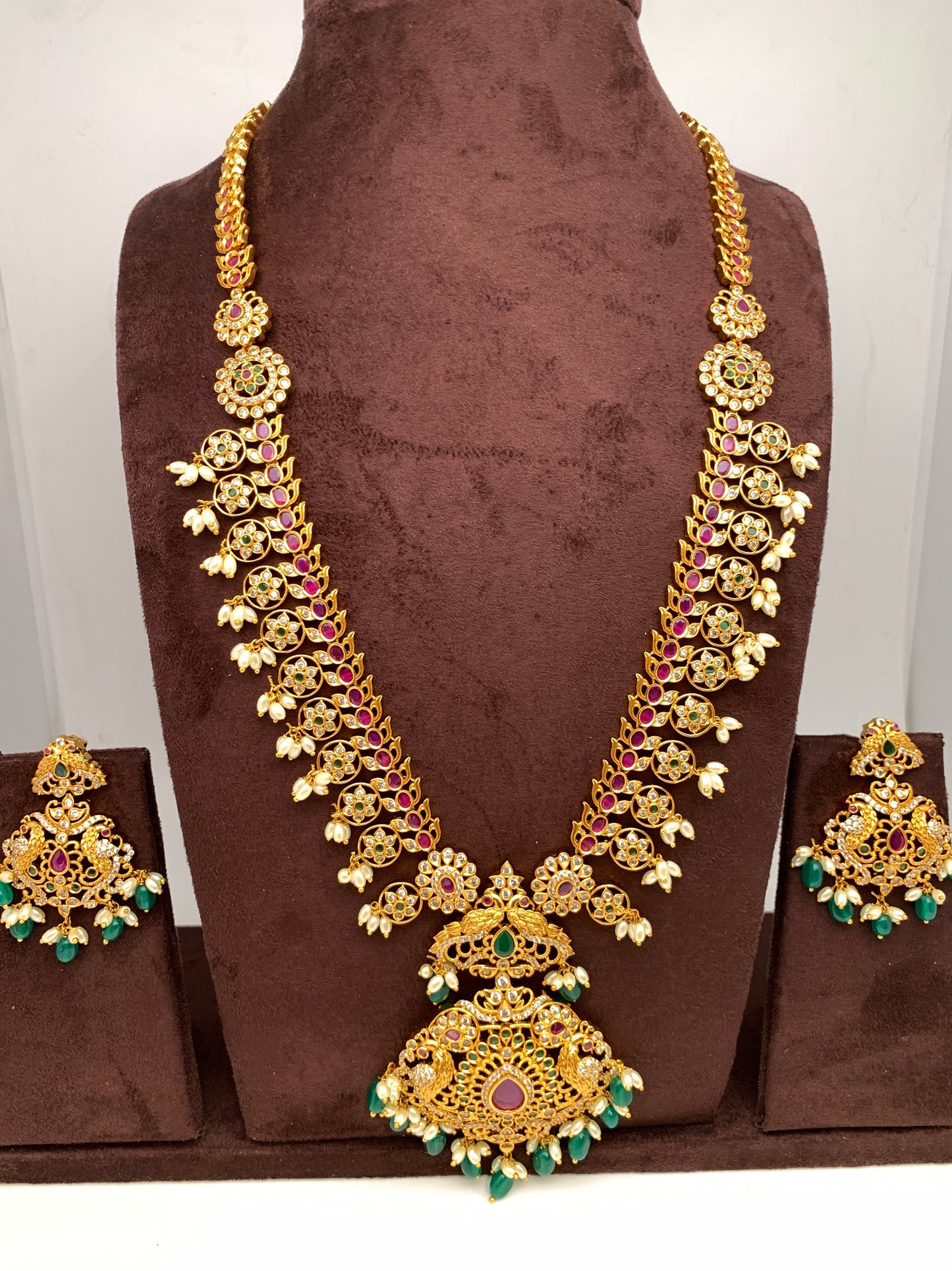 Multi Stone Botu Mala Long Necklace