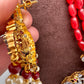 AD Red Stone Pendent Ruby Beads Mala