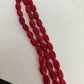 AD Red Stone Pendent Ruby Beads Mala