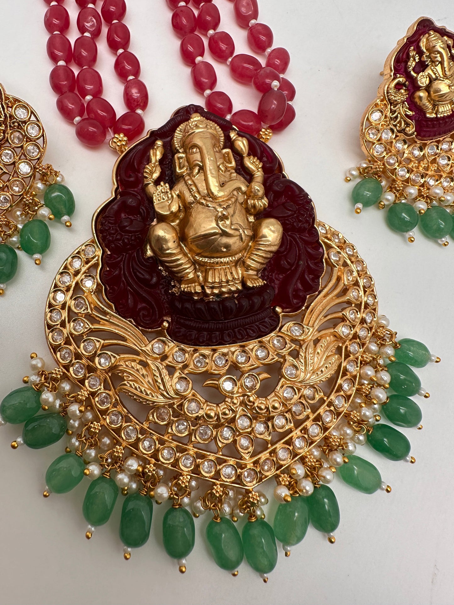 Nakshi Ganesha Beads Necklace