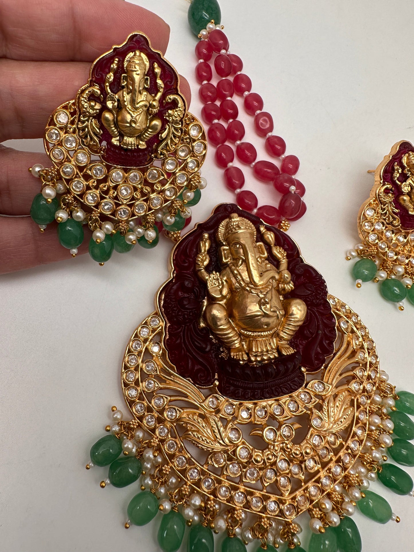 Nakshi Ganesha Beads Necklace