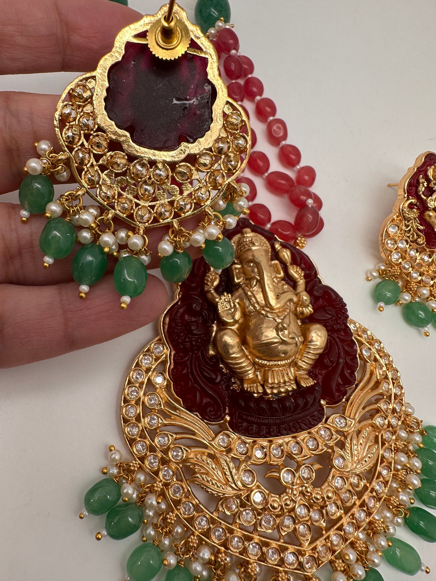 Nakshi Ganesha Beads Necklace