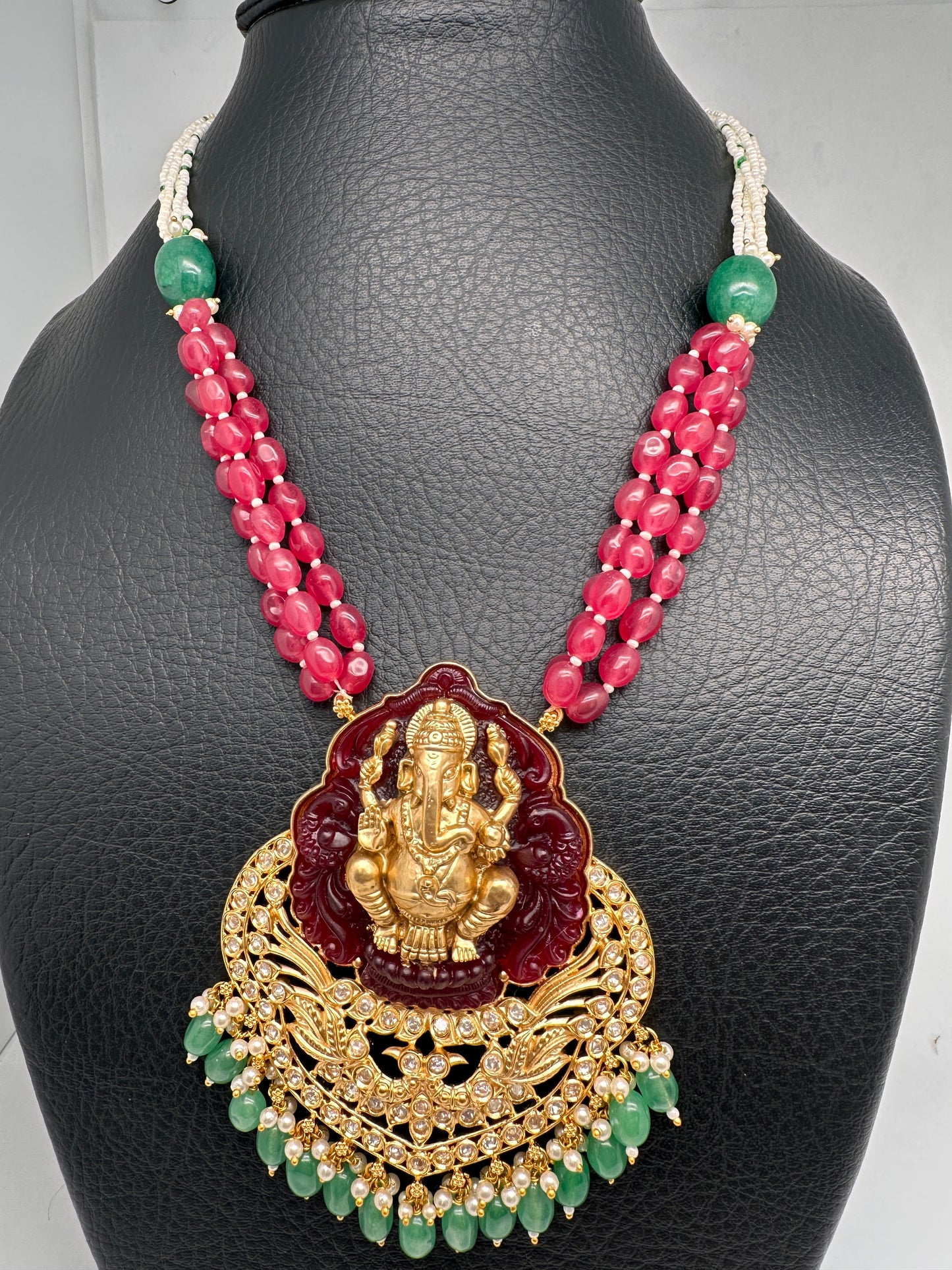 Nakshi Ganesha Beads Necklace