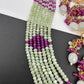 Kundan Mint Green Oynx Beads Necklace