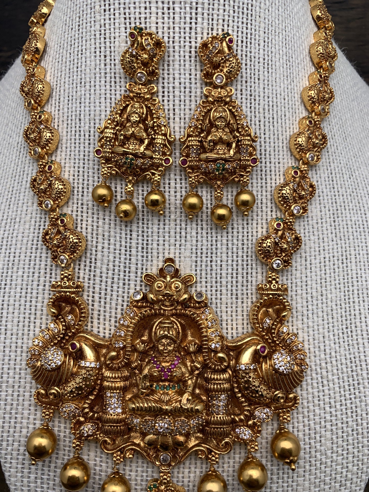 Gold Polish Goddess Lakshmi Necklace