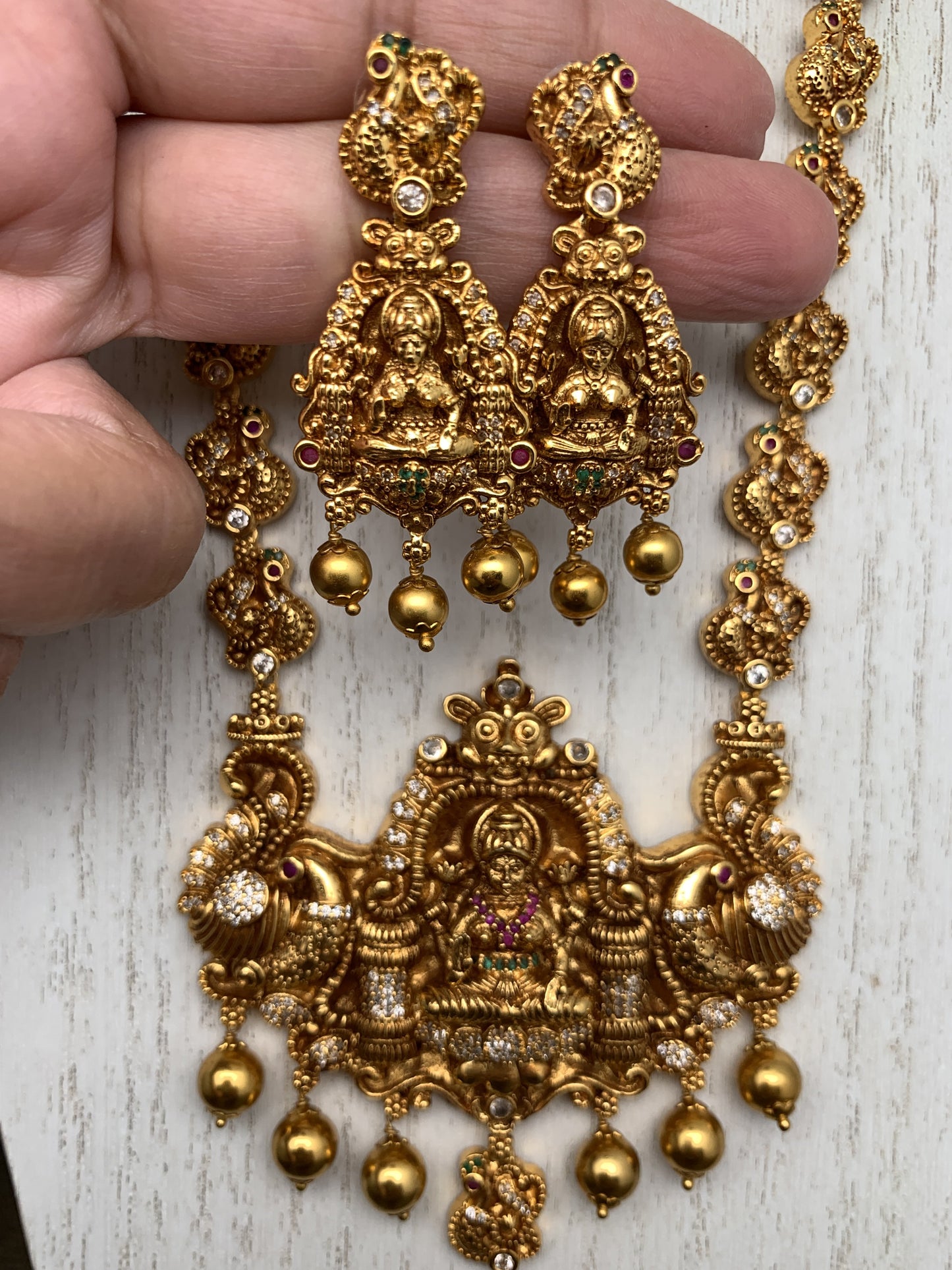 Gold Polish Goddess Lakshmi Necklace