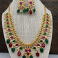 Multi Color Stones Short Necklace