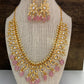 Pink Stones and CZ Short Necklace