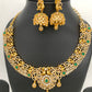 CZ Green Stone Neckline Ethnic Necklace