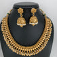 Golden Leaf Neckline Ethnic Necklace