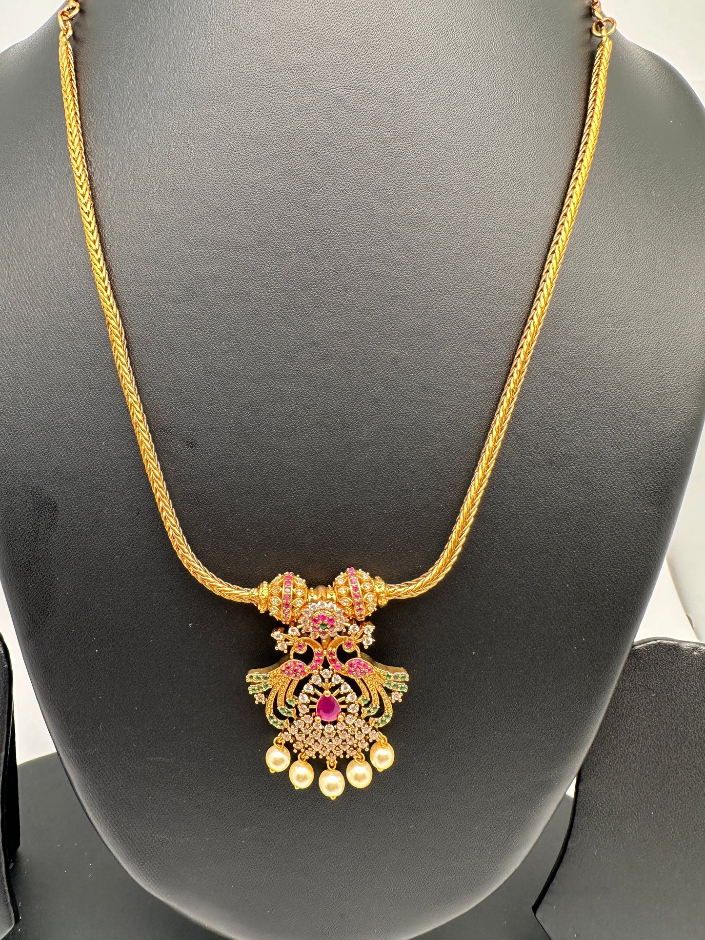 Peacock Pendent Chain Style Necklace