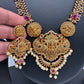 Goddess Lakshmi CZ Matte Finish Necklace